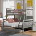 Twin Over Full 2 Drawer Standard Bunk Bed by Harper Orchard Wood in Gray, Size 62.3 H x 55.9 W x 78.7 D in | Wayfair