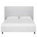 Joss & Main Tilly Upholstered Low Profile Platform Bed Upholstered, Wood in White | 47 H x 81 W x 85 D in | Wayfair