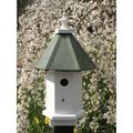 Charlton Home® Allin 20 in x 11 in x 11 in Birdhouse Wood/Metal in White | 20 H x 11 W x 11 D in | Wayfair 0ACF80D40BCA4B708C1E2F510DEE3CBB