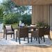 Beachcrest Home™ Trafford Outdoor 7 Piece Dining Set w/ Cushions Wicker/Rattan | 30 H x 69.3 W x 38.2 D in | Wayfair