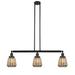 Longshore Tides Lemmons 3 - Light Kitchen Island Linear Pendant Glass, Crystal in Gray/Black | 10 H x 38.75 W x 38.75 D in | Wayfair