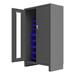 WFX Utility™ Ornithogalum 78" H x 48.13" W x 24" D Electronic Cabinet, Wood in Gray/Blue | 78 H x 48.13 W x 24 D in | Wayfair