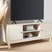 Latitude Run® Lindhilde Solid Wood TV Stand for TVs up to 43" Wood in White | Wayfair E003FD3173A34B3BAD8DDA4182DAA5EE