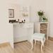 Ebern Designs Dressing Table Makeup Table Vanity Table w/ Drawers Engineered Wood in White | 55.5 H x 15.7 W in | Wayfair