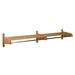 Winston Porter Uecker Wall Mounted Coat Rack Wood/Metal in Brown | 11.5 H x 50 W x 15.5 D in | Wayfair 931AD3F314754F19A97C9131858CA9CF