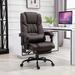 Inbox Zero Ergonomic Executive Chair Upholstered, Leather in Gray/Brown | 44 H x 27.25 W x 24 D in | Wayfair 798FA24E46DF4D8E8F41655C522DF66D