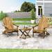 Highland Dunes Mccombs Outdoor 3 Piece Seating Group Wood/Natural Hardwoods in Brown/White | Wayfair 544A749F917B44199CF311C07B95866D