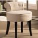 Darby Home Co Roselawn Accent Stool Linen/Wood/Upholstered in Brown | 24 H x 18 W x 19.5 D in | Wayfair 9D7969C7DEFE45F8AC58148B1B2C7348