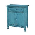 Birch Lane™ Cain 24" Wide en Rectangular Accent Cabinet Farmhouse Style Rustic Antique Finish & Storage in Blue | 30 H x 24 W x 13 D in | Wayfair
