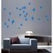 Wallhogs Flocking Birds Sihouette Wall Decal Canvas/Fabric in Blue | 24 H x 24 W in | Wayfair bird14-t24