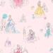 York Wallcoverings Disney Princess Pretty Elegant 33' L x 20.5" W Wallpaper Roll Non-Woven in White | 20.5 W in | Wayfair DI0969