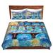 Winston Porter Turin Karen Tarlton Prague Sunset Microfiber Duvet Covers Microfiber in Blue/White/Yellow | Twin | Wayfair