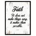 Winston Porter Faith It Does Not Make Things Easy It Makes Them Possible - Luke 1:37 - Picture Frame Textual Art Print on Canvas Canvas | Wayfair