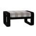 Woodard Vale Outdoor Ottoman w/ Cushion Metal in Gray/Black | 16.75 H x 33.5 W x 26.5 D in | Wayfair 7D0486-70-23M