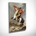 Wexford Home 'Napoleon Crossing' by Jacques Louis David Painting Print on Wrapped Canvas in Brown/Gray | 27 H x 18 W x 1.5 D in | Wayfair