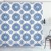 Winston Porter Hayes French Country Style Floral Circular Pattern Lace Snowflake Design Print Single Shower Curtain | 70 H x 69 W in | Wayfair