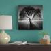 Winston Porter 'Lightning Tree I' Photographic Print on Wrapped Canvas in Black/Green/White | 14 H x 14 W x 2 D in | Wayfair