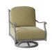 Woodard Casa Swivel Outdoor Rocking Chair in Red/Gray | 35.75 H x 29.5 W x 34 D in | Wayfair 3Y0477-72-44C