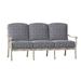 Woodard Casa 77.75" Wide Patio Sofa Metal/Sunbrella® Fabric Included in Gray/Black | 35.25 H x 77.75 W x 35.5 D in | Wayfair 3Y0420-92-43C