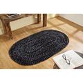 Black/Gray 30 x 0.5 in Area Rug - Winston Porter Kampsville Polyester Braided Area Rug/Round Rug 8ft Polyester | 30 W x 0.5 D in | Wayfair