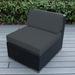 Latitude Run® Billyjo Patio Chair w/ Cushions Wicker/Rattan in Black | 28 H x 26.5 W x 32 D in | Wayfair 44A00C85EFF84A66BF160C3D32316AD9