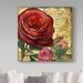 Winston Porter 'Rouge From The Garden Ii' by Art Licensing Studio - Wrapped Canvas Graphic Art Print Canvas in Red | 14 H x 14 W x 2 D in | Wayfair