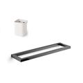 WS Bath Collections Gerla 2 Piece Bathroom Hardware Set Metal in Gray/Black | Wayfair Gerla 51708.33+5146