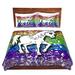 Zoomie Kids Fleetwood Susie Kunzelman Unicorn Rainbow A Microfiber Duvet Covers Microfiber in Green | Twin | Wayfair