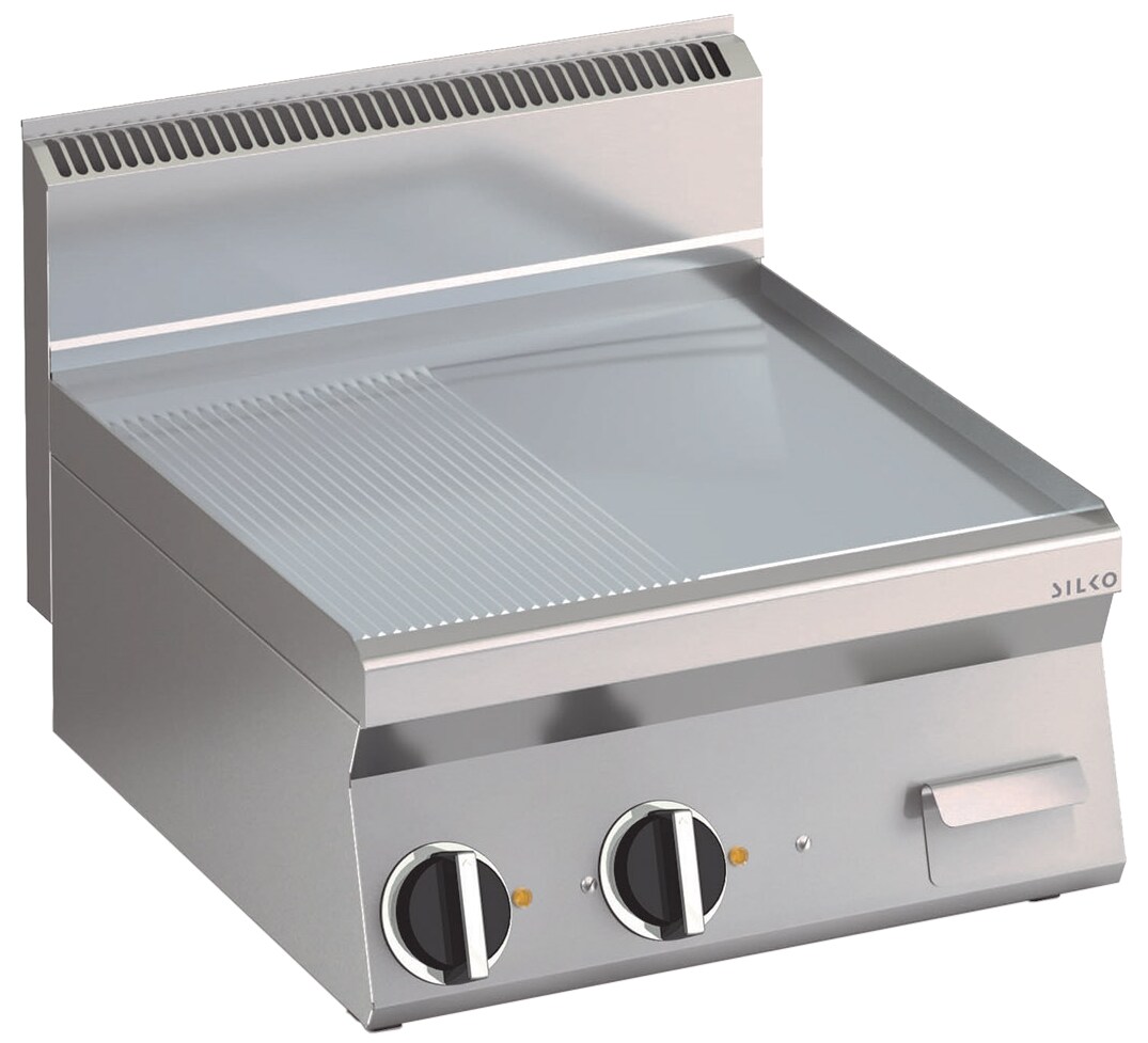 KBS Elektro Grillplatte geteilte Heizfläche 596x555mm 2 Heizzonen Tischgerät Image