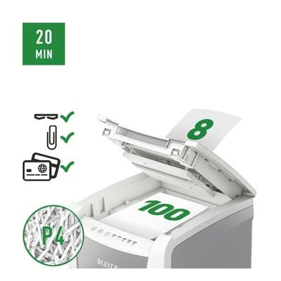 Leitz IQ Aktenvernichter »Small Office 100« P4 weiß, 22x53x43 cm Image