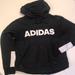 Adidas Tops | Adidas Bold Logo Hoodie Sweatshirt Size Med Black | Color: Black/White | Size: M