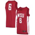 Men's Nike #6 Crimson Washington State Cougars Replica Basketball Jersey