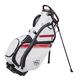 Wilson Staff Golftasche, EXO II Carry Bag, Tragetasche, Weiß/Schwarz/Rot, Integrierter Ständer, 2,3 kg, WGB6600WH