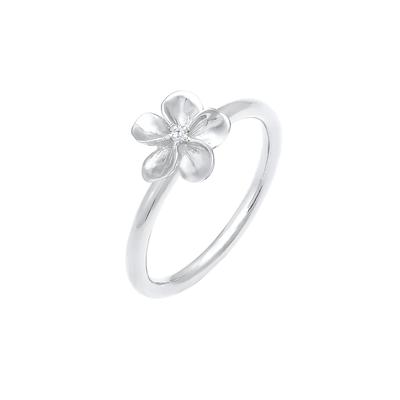 Nenalina Frangipani Blüte Blume Zirkonia 925 Silber 52 Damen Image
