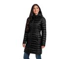 TOG 24 Seamer Womens Long Winter Hooded Down Jacket Ultrawarm and Lightweight Black