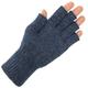 Darn Warm Alpaca Fingerless Gloves - Best Natural Solution for Cold Hands (90% Alpaca), Steel Blue Heather, Large