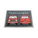 BRISA VW Collection - Volkswagen Fuß-Matte-Tür-Vorleger-Schuh-Schmutzfang-Abstreifer mit T3 Bulli Bus Motiv (Bus Front/Rot)