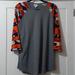 Lularoe Tops | Lularoe Randy Tee | Color: Gray/Orange | Size: Xl