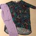 Lularoe Tops | Lularoe Outfit With Irma Top And Os Soft Leggings | Color: Purple | Size: Xxs