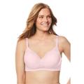 Plus Size Women's Stay-Cool Wireless T-Shirt Bra by Comfort Choice in Shell Pink (Size 46 G)
