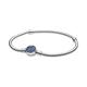 Pandora Armband "Blaue Scheibe" Silber mit blauem Kristall 599288C01