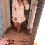 Free People Dresses | Free People White Boho Mini Dress | Color: White | Size: 4