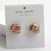 Kate Spade Jewelry | Kate Spade Gold-Tone Heart Glitter Square Earrings | Color: Gold/Pink | Size: Os