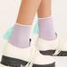 Free People Accessories | Free People Charm Tassle Socks | Color: Purple/White | Size: Os