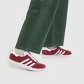 adidas gazelle trainers in burgundy