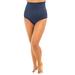 Plus Size Women's High-Waist Swim Brief with Tummy Control by Swim 365 in Navy (Size 20) Swimsuit Bottoms