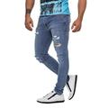 Mens Jack Jones Mens Liam 506 Ripped Skinny Fit Jean in Blue - 32L