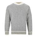 Nordic Crew Neck Jumper - 100% British Wool (Ecru, M)