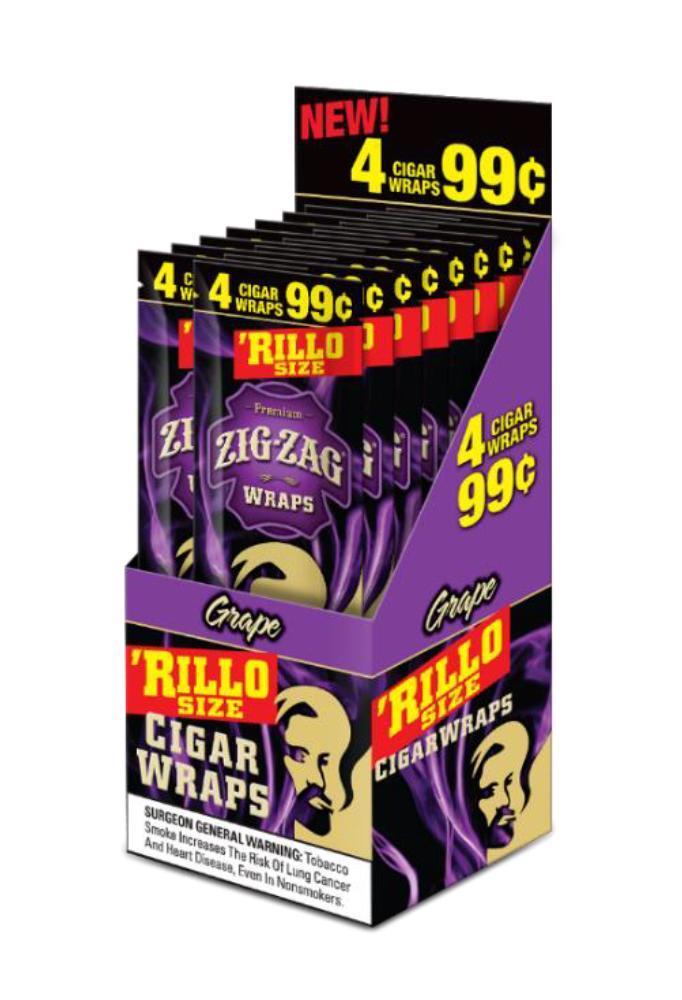 Zig Zag Grape Rillo Size Blunt Wraps