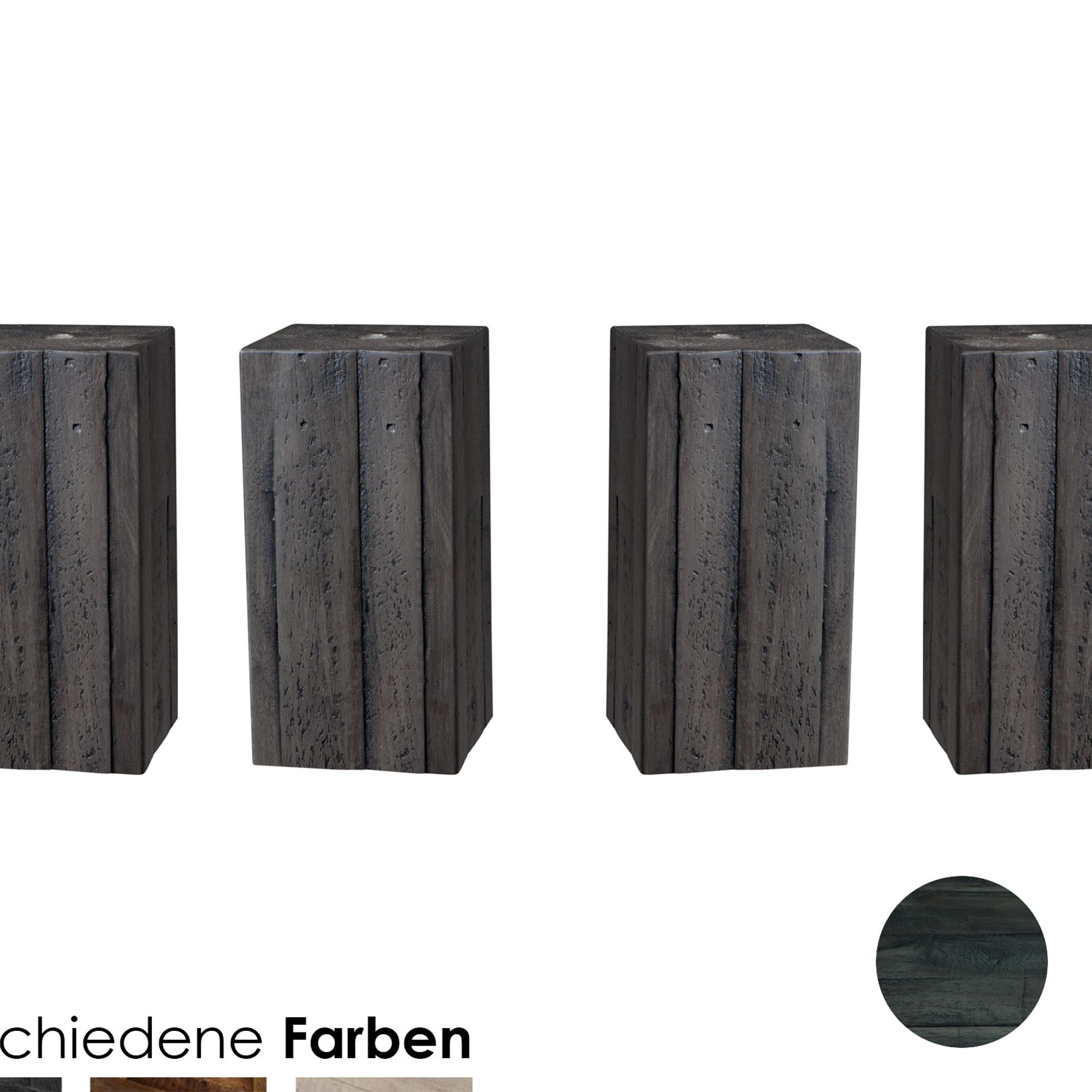 Hasena Factory-Line Füsse Ivio 4er-Set / 10 cm / Akazie Vintage braun, lackiert